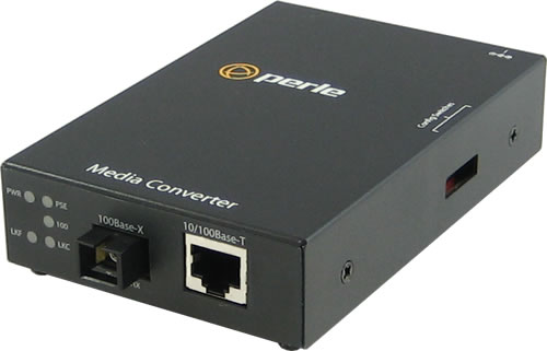S-110PP-S1SC20D - 10/100 Fast Ethernet Stand-Alone Media and Rate Converter with PoE+ ( PoEP ) Power Sourcing