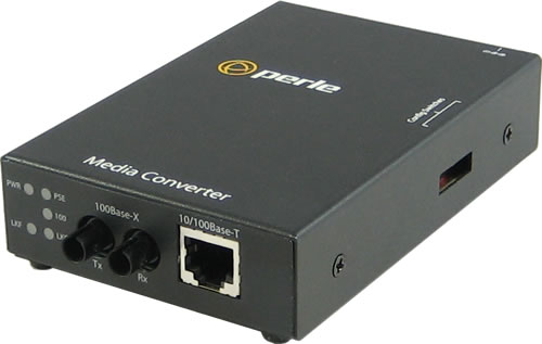 S-110P-S2ST20-XT - 10/100 Fast Ethernet Stand-Alone Industrial Temperature Media Rate Converter with PoE Power Sourcing