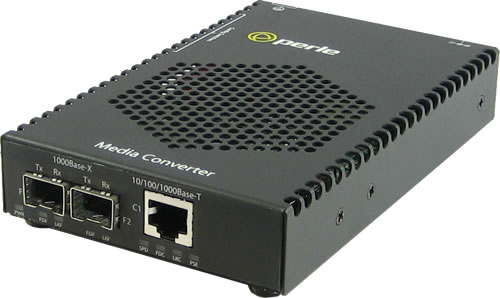 S-1110P-DSFP - 10/100/1000 Gigabit Ethernet Standalone Media Rate Converter with PoE Power Sourcing