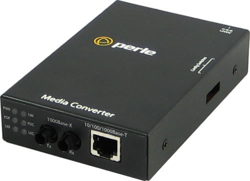 S-1110-S2ST10-XT - 10/100/1000 Gigabit Ethernet Stand-Alone Industrial Temperature Media Rate Converter